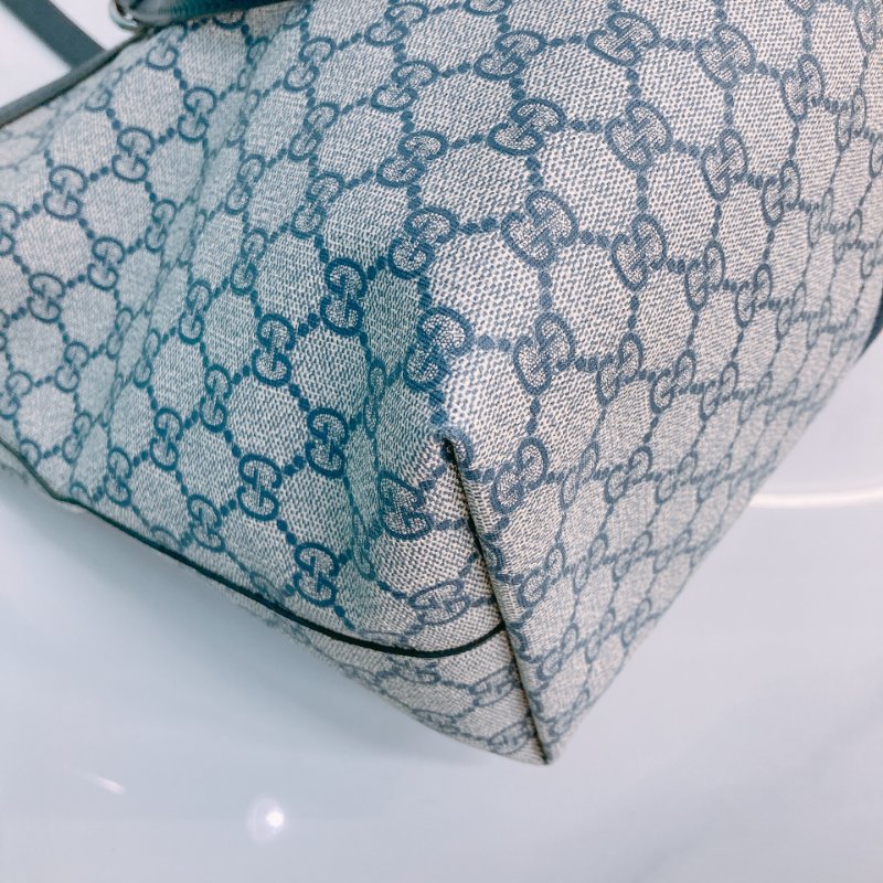 TW4466 Gucci 古馳 經典老花紋 托特包 軍藍色 間條紋 Ophidia Medium Tote Bag Dark Blue/Red x PHW-7