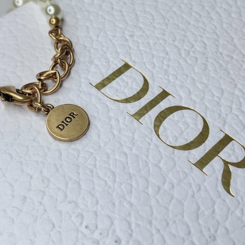 DIOR MONTAIGNE 30樹脂珍珠水鑽手鏈-2