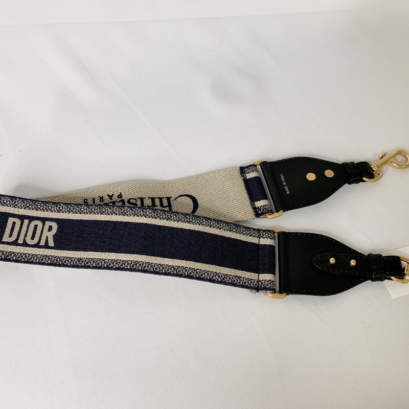 DIOR 藍色刺繡背帶-5