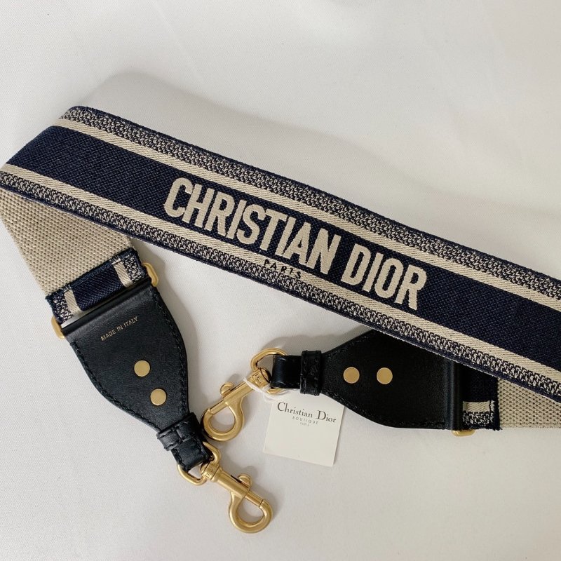 DIOR 藍色刺繡背帶-6