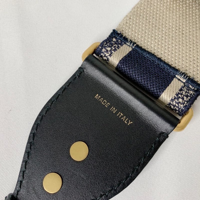 DIOR 藍色刺繡背帶-7