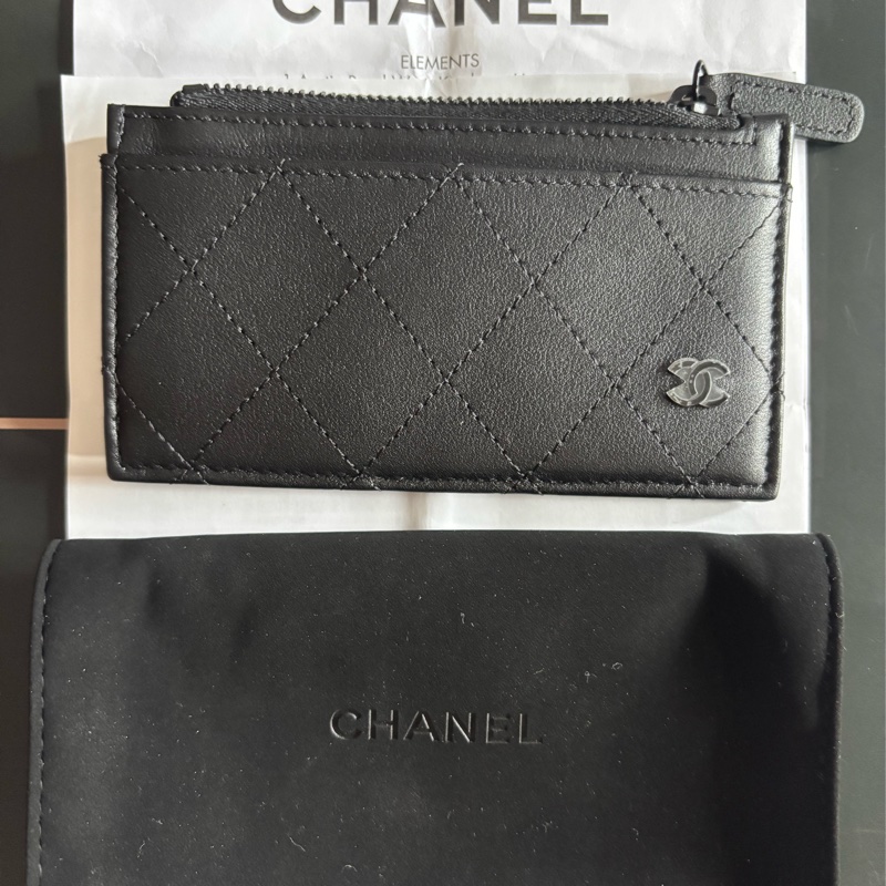 CHANEL 香奈兒 All Black經典雙C卡夾-13