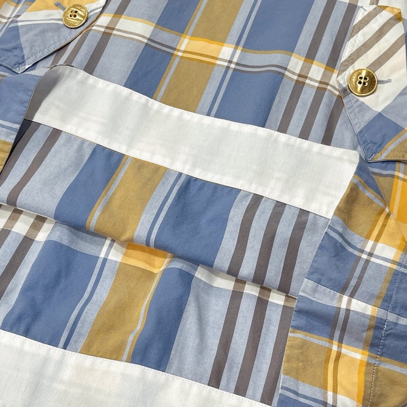 Burberry 藍標 金扣格紋口袋洋裝-7