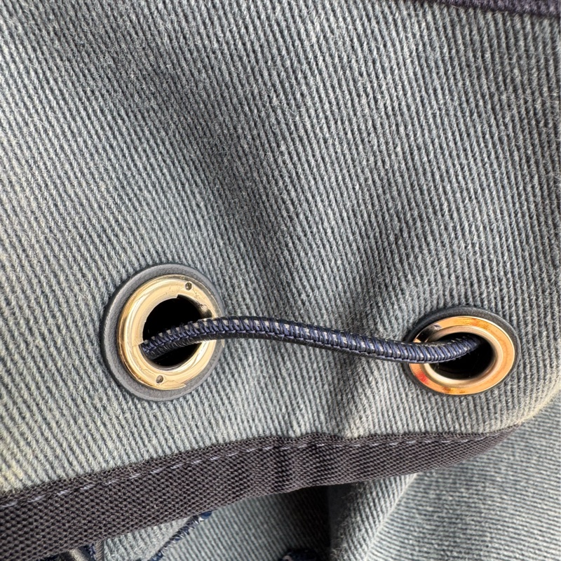 Chanel淺藍丹寧亮片字母後背包-36