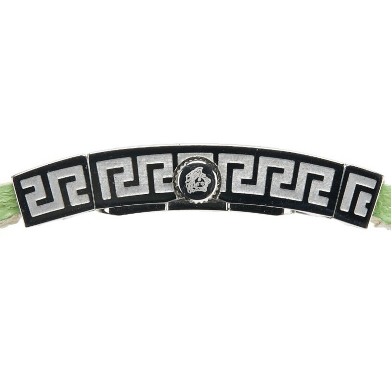 Versace ASQ99 石英手錶,綠色錶盤,不鏽鋼,皮革,女士-4