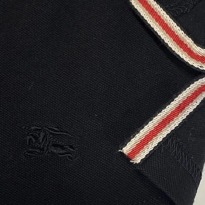 Burberry 倫敦 金扣POLO戰馬上衣 黑-2