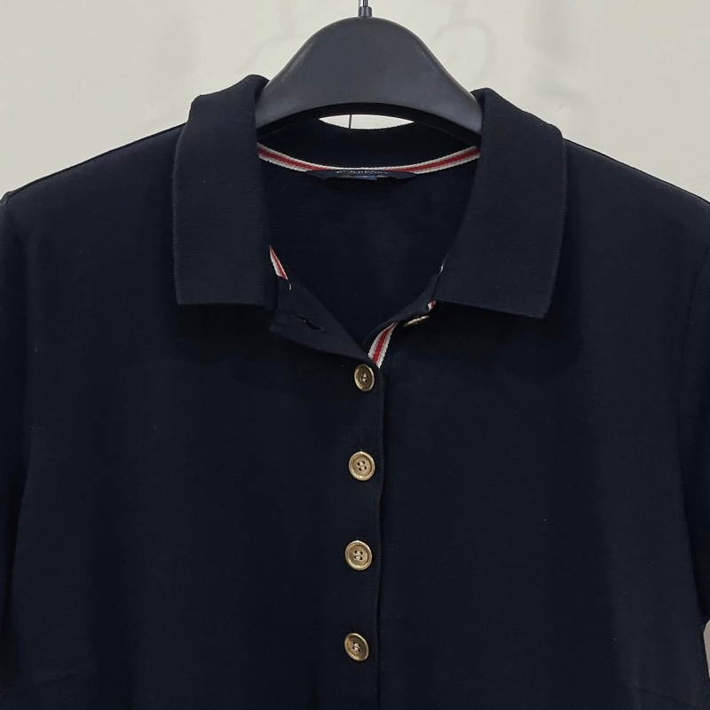 Burberry 倫敦 金扣POLO戰馬上衣 黑-4