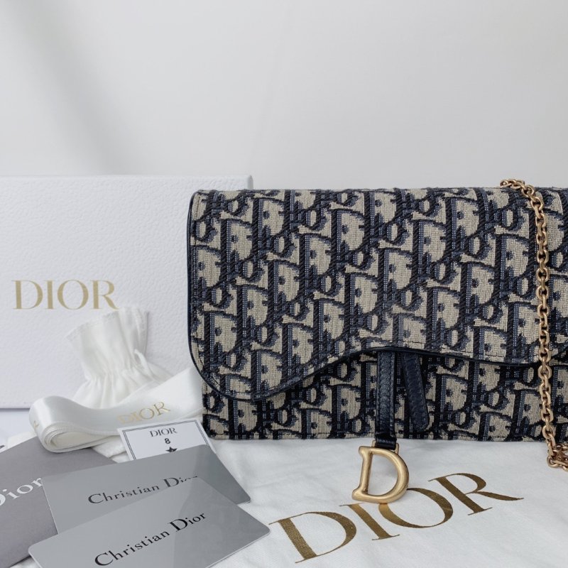 DIOR Saddle WOC老花鏈帶包-0
