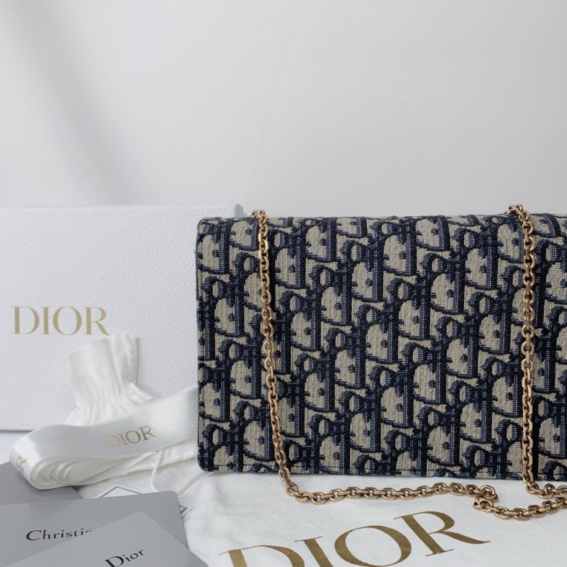 DIOR Saddle WOC老花鏈帶包-1