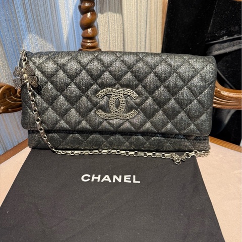 Chanel蝴蝶链条单肩包14开有卡