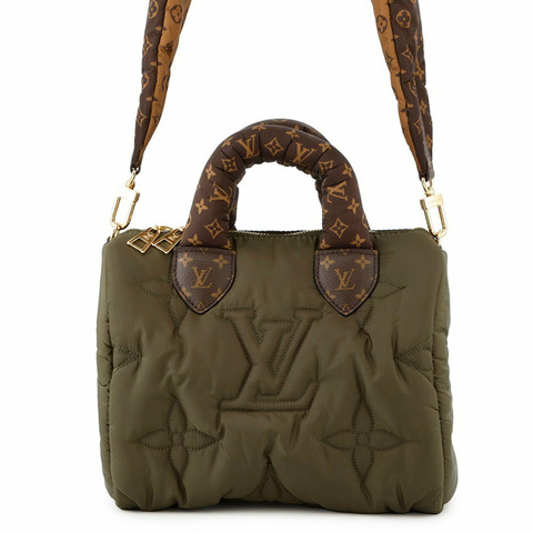 Louis Vuitton 手提包，再生尼龍 Monogram LV Pillow Speedy Bandouliere 25 M59009 兩用單肩包