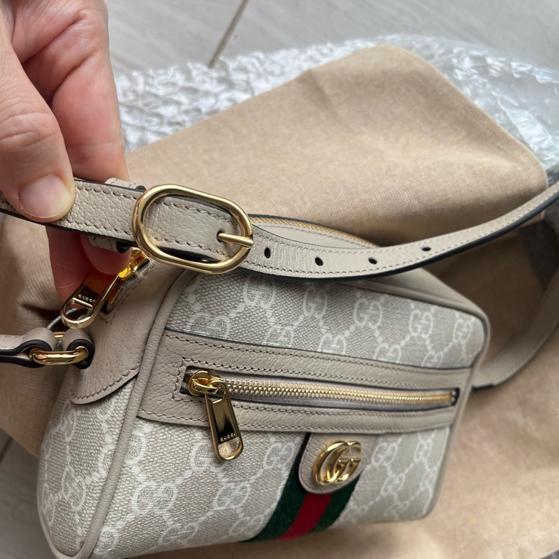 全新Gucci Ophidia GG Supreme Mini Beige 杏色-11