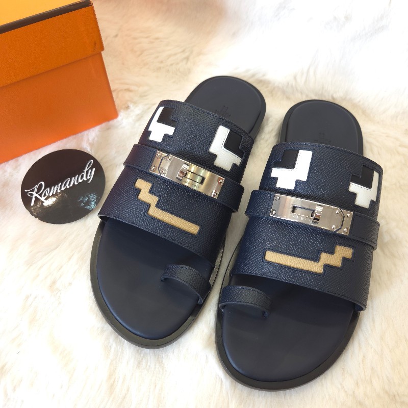 Hermes JOKE Sandle kelly銀釦 深藍 40-0