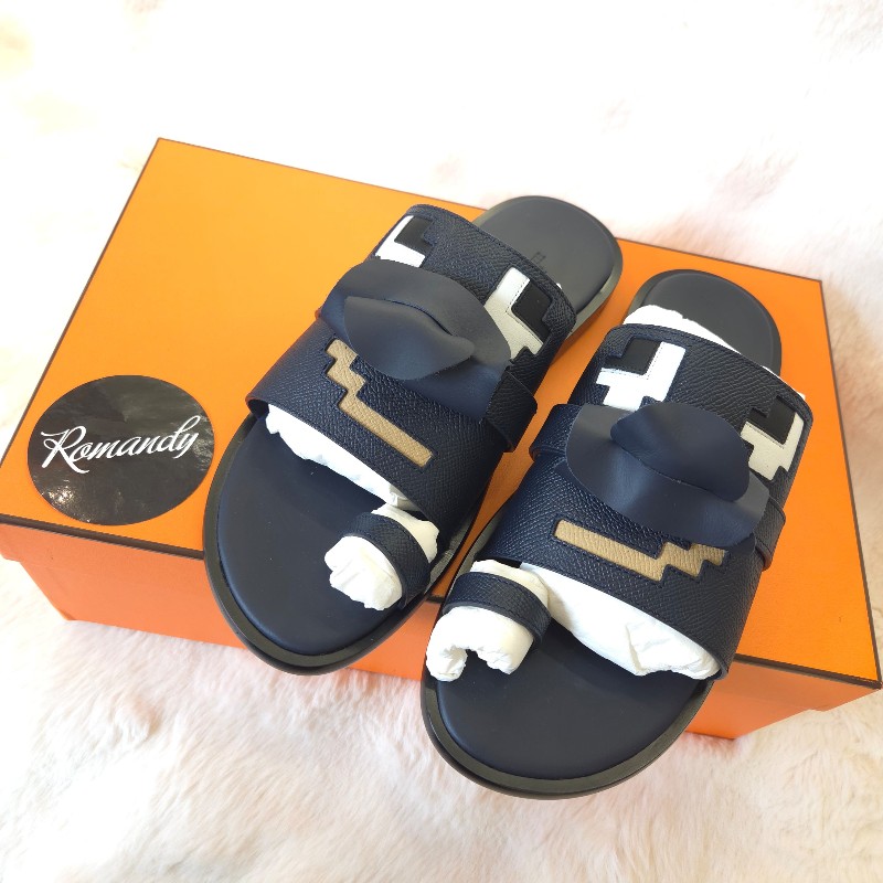 Hermes JOKE Sandle kelly銀釦 深藍 40-5