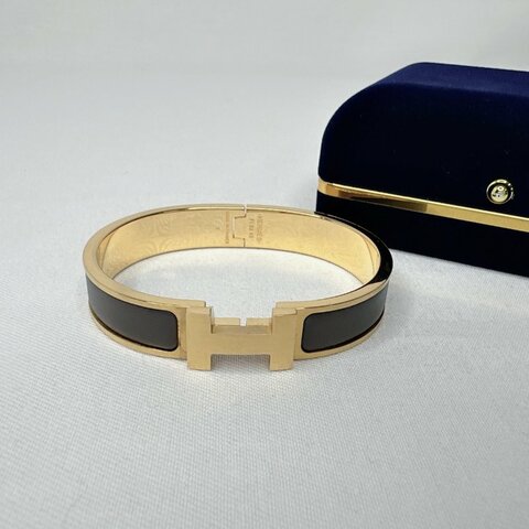 HERMES Clic H窄版珐瑯手環