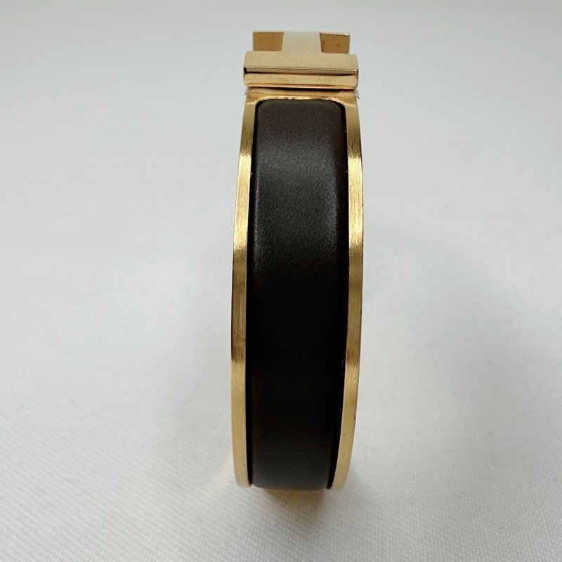 HERMES Clic H窄版珐瑯手環-6