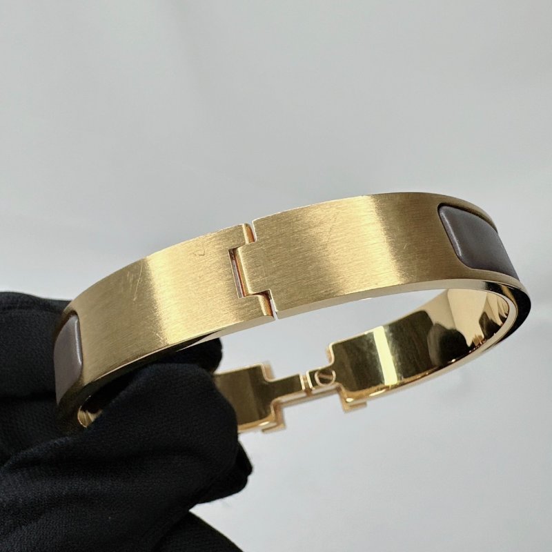 HERMES Clic H窄版珐瑯手環-7
