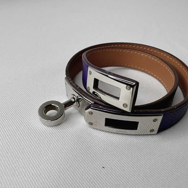 HERMES Kelly雙圈皮革手環-7