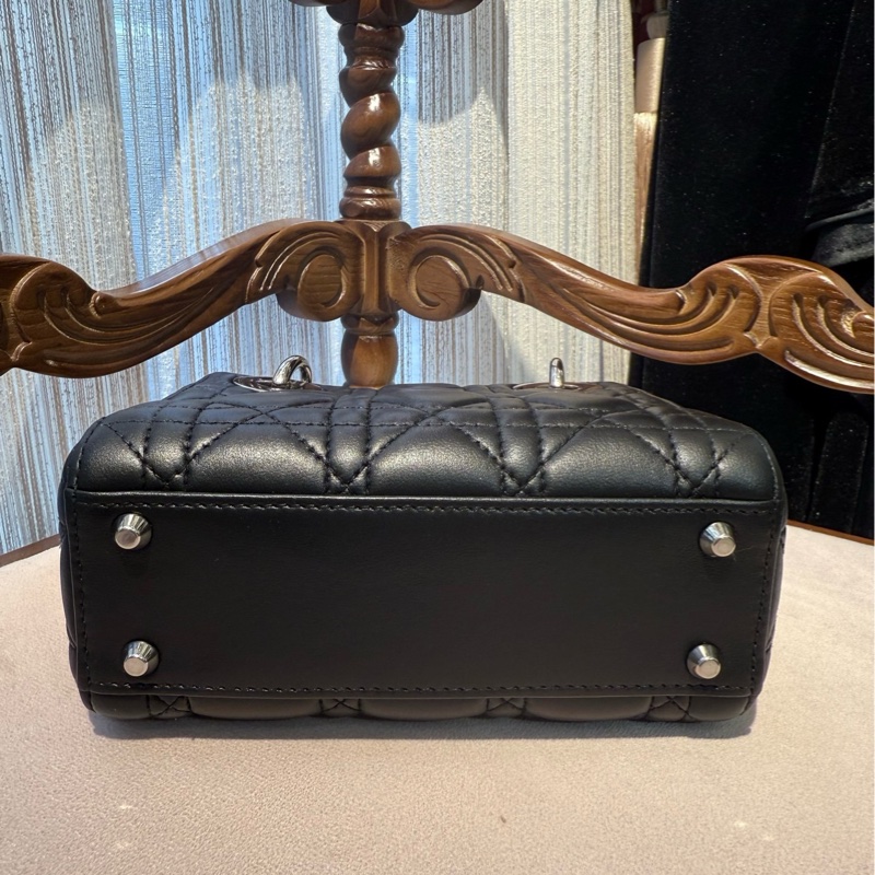 Dior 戴妃 黑银 14年 三格 单肩包-9
