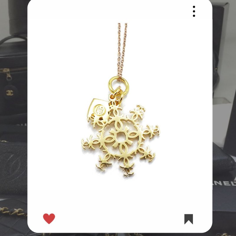💖 9 月新品上架 🔥💖 ✨超美新到 !香奈兒 Chanel 金色雪花❄️項鏈 🔥 香奈兒熱賣款 香奈兒項鏈 CHANEL NECKLACE-6