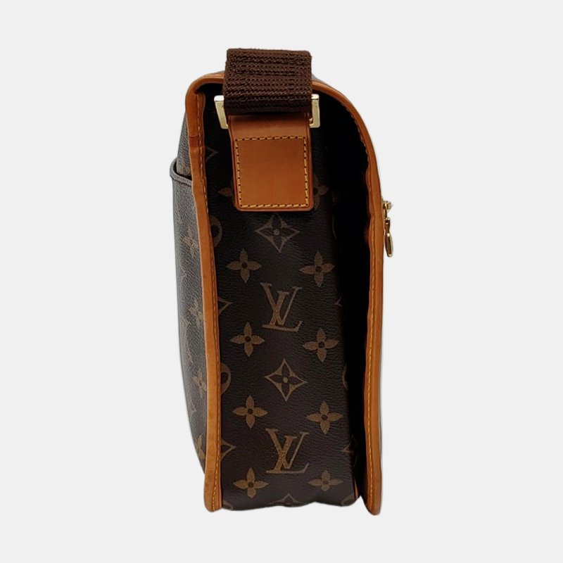 LOUIS VUITTON BOSPHORE 大號棕色塗層帆布老花肩背包斜背包 金色五金 2006年-3