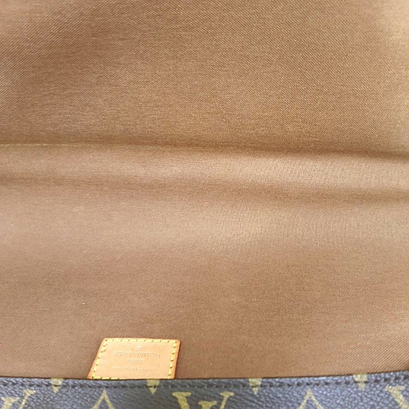 LOUIS VUITTON BOSPHORE 大號棕色塗層帆布老花肩背包斜背包 金色五金 2006年-11