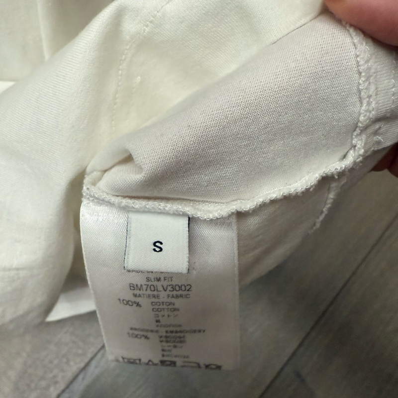 GIVENCHY男款刺繡黑字薄白T-3