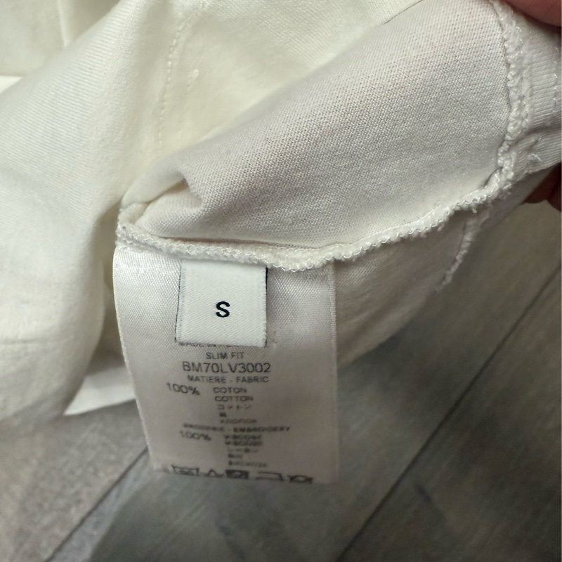 GIVENCHY男款刺繡黑字薄白T-8