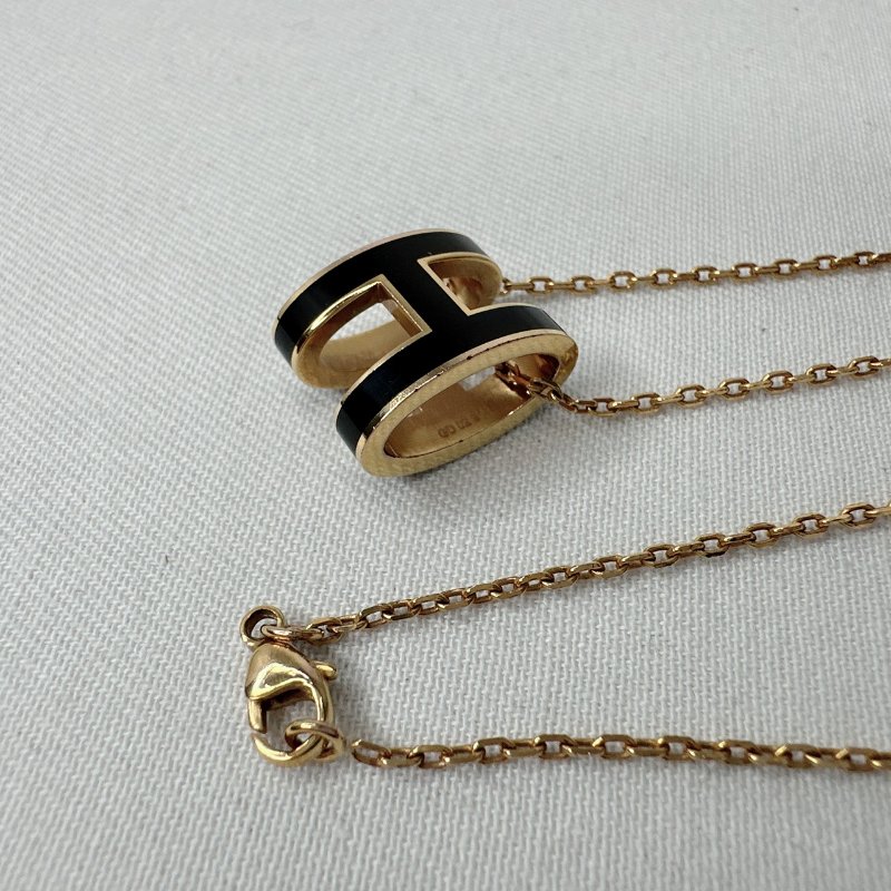 HERMES Pop H鏤空項鍊-5