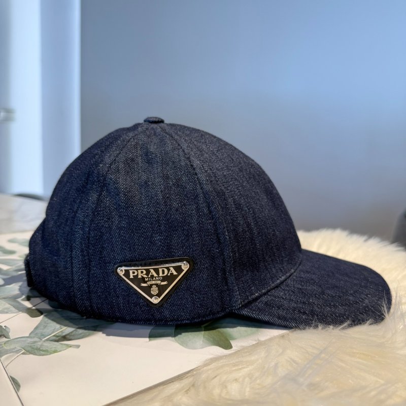 全新 PRADA 牛仔棒球帽-3