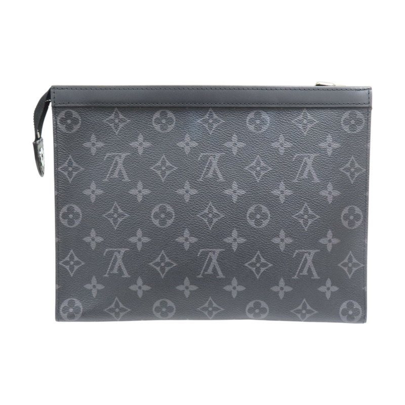 黑色 原花帆布 Pochette Voyage MM 手拿包 M61692【LOUIS VUITTON LV 路易威登】 M61692-1