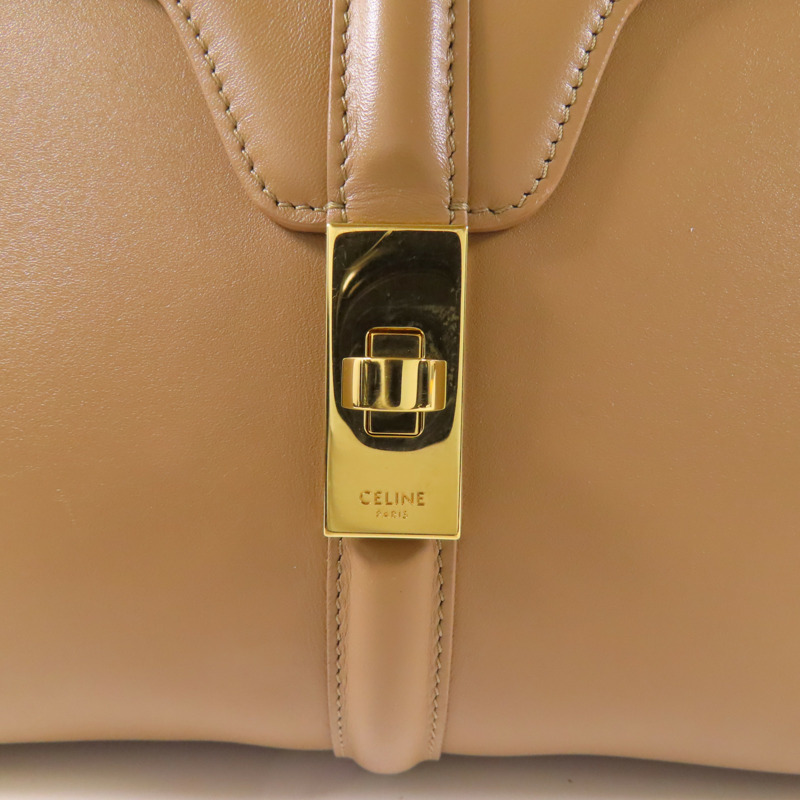 CELINE 牛皮皮革Celine 16金扣手挽肩背兩用袋-13