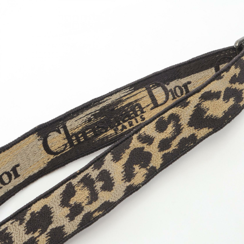 Dior 刺繡肩帶 S8553BRHMM918 帆布皮革黑色米色棕色全新女款-3