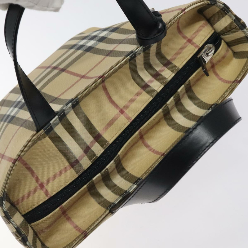 【日本直送】BURBERRY Nova 格紋手提包 PVC 米色 正品 129104-5