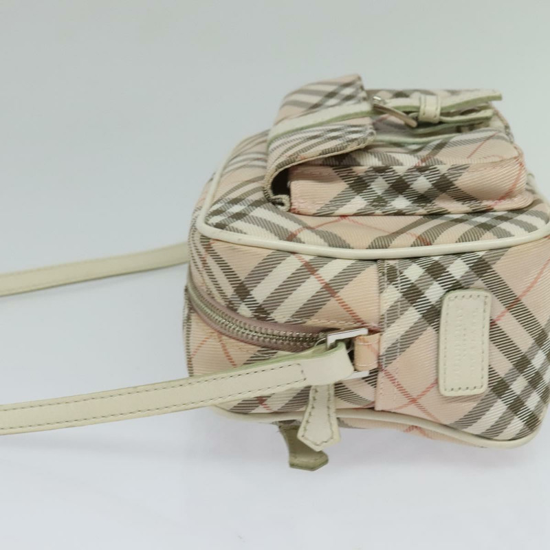 【日本直送】BURBERRY Nova 格紋藍標單肩包帆布粉紅銀色正品 127833-3