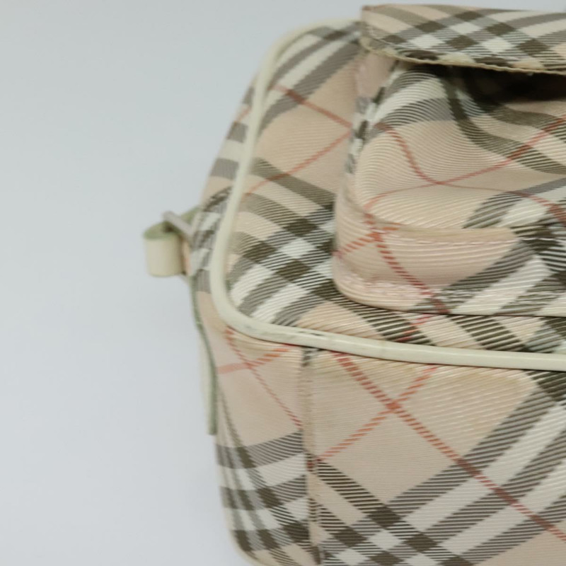 【日本直送】BURBERRY Nova 格紋藍標單肩包帆布粉紅銀色正品 127833-9