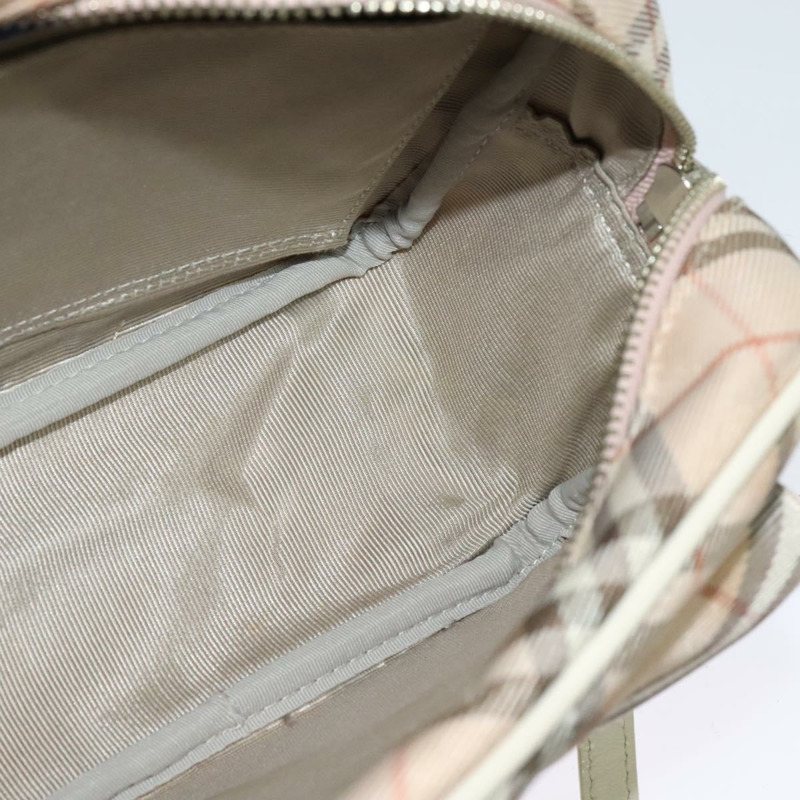 【日本直送】BURBERRY Nova 格紋藍標單肩包帆布粉紅銀色正品 127833-16