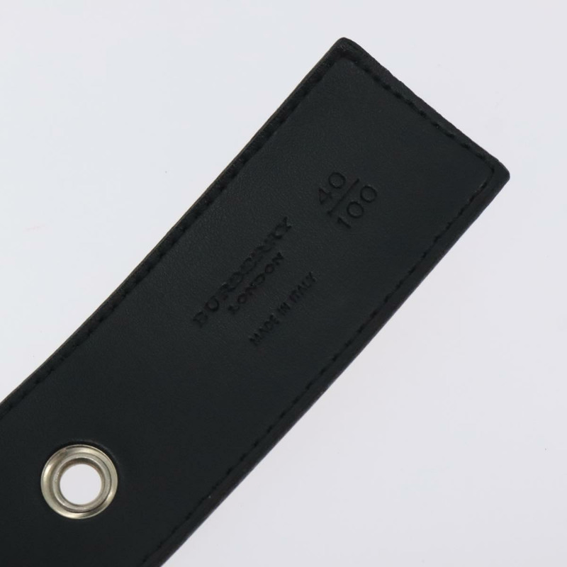 【日本直送】BURBERRY Nova 格紋腰帶 PVC 38.6 吋米色銀色正品 127839V-12