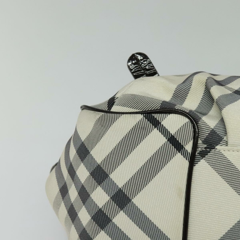 【日本直送】BURBERRY Nova 格紋藍標手提包帆布兩用包白色銀色正品 bs27158-9