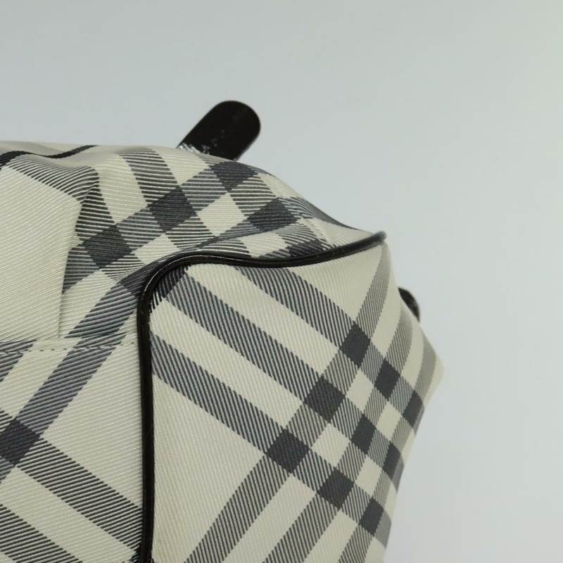 【日本直送】BURBERRY Nova 格紋藍標手提包帆布兩用包白色銀色正品 bs27158-10