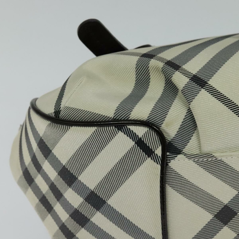 【日本直送】BURBERRY Nova 格紋藍標手提包帆布兩用包白色銀色正品 bs27158-11