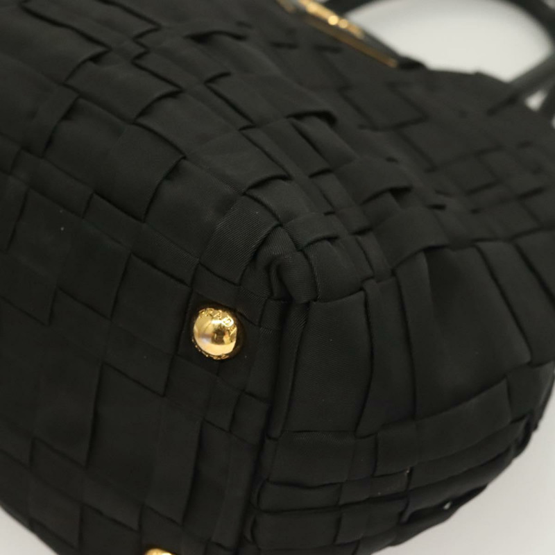 【日本直送】PRADA 手提包 尼龍 黑色 銀色 正品 130040V-10
