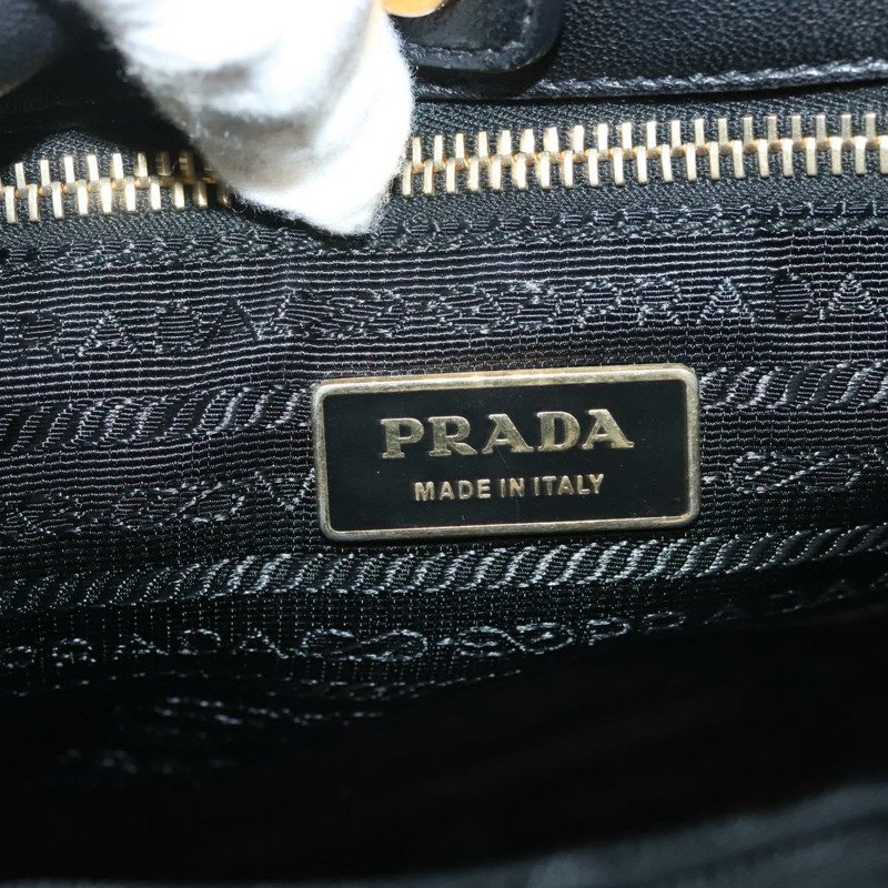 【日本直送】PRADA 手提包 尼龍 黑色 銀色 正品 130040V-15