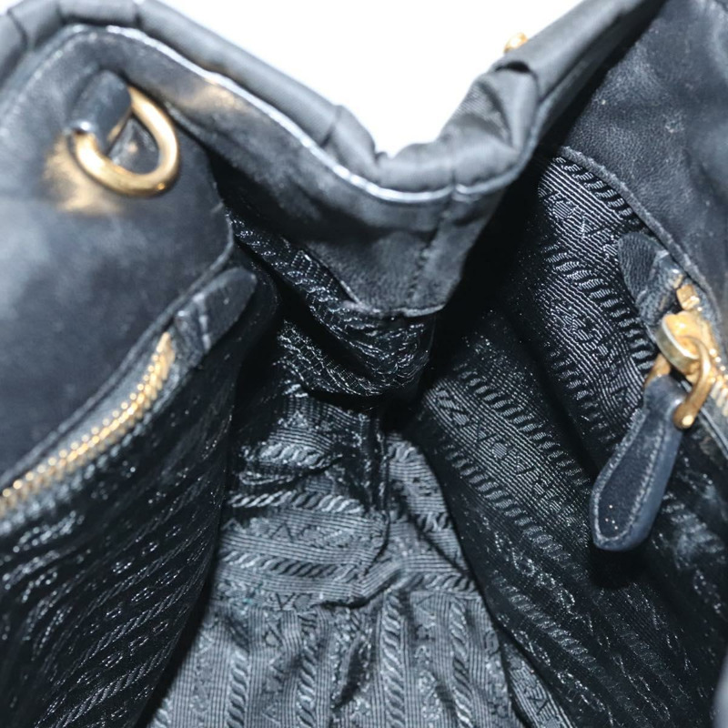 【日本直送】PRADA 手提包 尼龍 黑色 銀色 正品 130040V-17