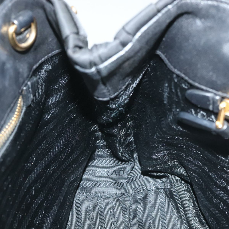 【日本直送】PRADA 手提包 尼龍 黑色 銀色 正品 130040V-18