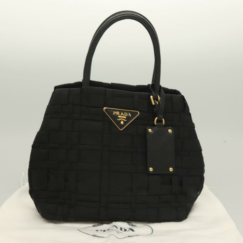 【日本直送】PRADA 手提包 尼龍 黑色 銀色 正品 130040V-23