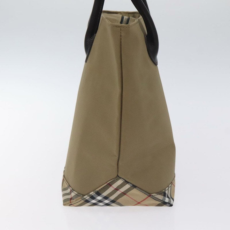 【日本直送】BURBERRY Nova 格紋藍標手提包尼龍米色銀色正品 ti3241-4