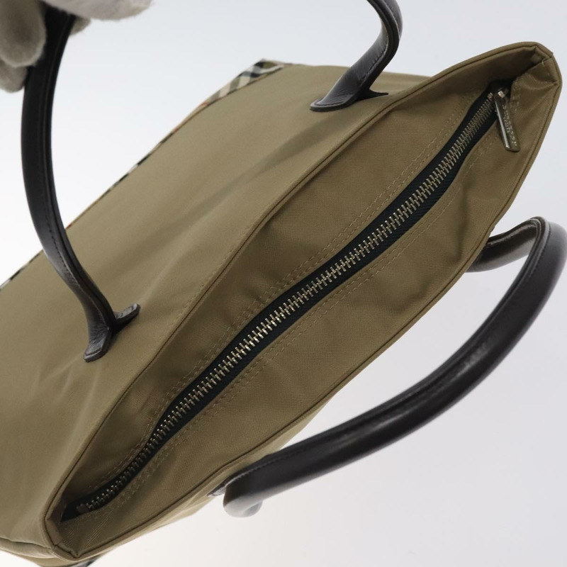 【日本直送】BURBERRY Nova 格紋藍標手提包尼龍米色銀色正品 ti3241-5