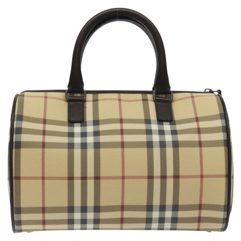 【日本直送】BURBERRY Nova 格紋手提包 PVC 米色正品 BA3513-2