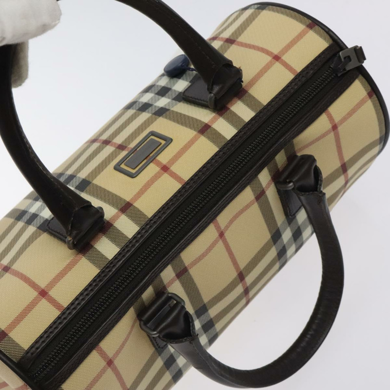 【日本直送】BURBERRY Nova 格紋手提包 PVC 米色正品 BA3513-5